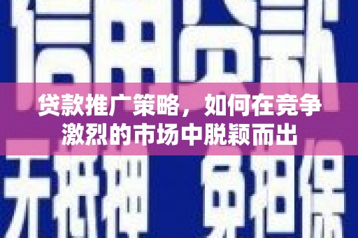 双桥贷款推广策略，如何在竞争激烈的市场中脱颖而出