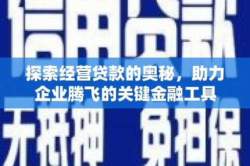 上杭探索经营贷款的奥秘，助力企业腾飞的关键金融工具