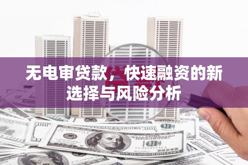 兰西无电审贷款，快速融资的新选择与风险分析