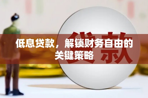 蒙自低息贷款，解锁财务自由的关键策略